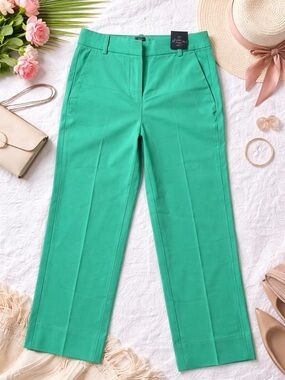 J.Crew Kallie Pant Green Tailored Dress Pants NWT Size